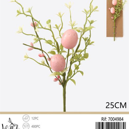 Decoratieve eiersteker roze 25 cm