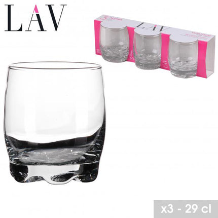 LAV Adora whiskyglazen 29 cl - 3 stuks