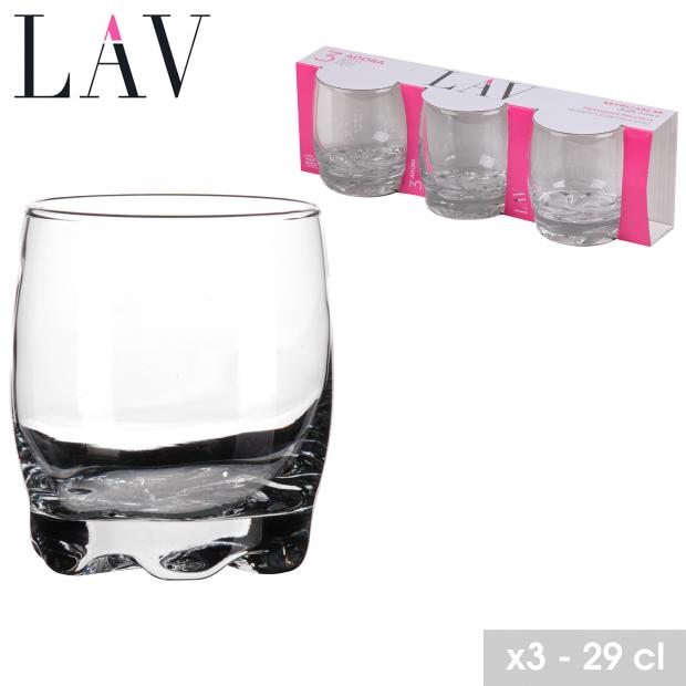 LAV Adora whiskyglazen 29 cl - 3 stuks