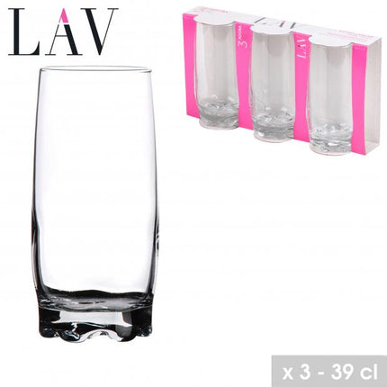 LAV Adora hoge glazen 39 cl - 3 stuks