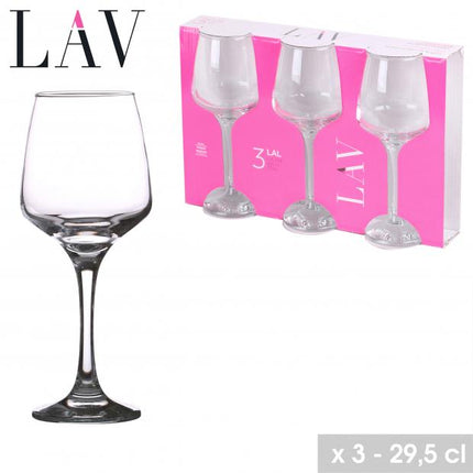 LAV Lal wijnglazen 29,5 cl - 3 stuks
