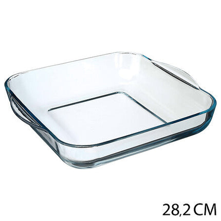 vierkante glazen schaal 29 x 29 cm
