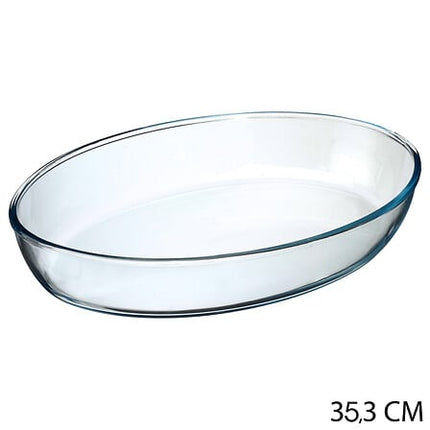 ovale glazen schaal 35 x 25 cm