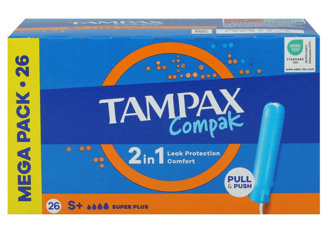 Tampax Compak 2-in-1 Super Tampons - 26 stuks