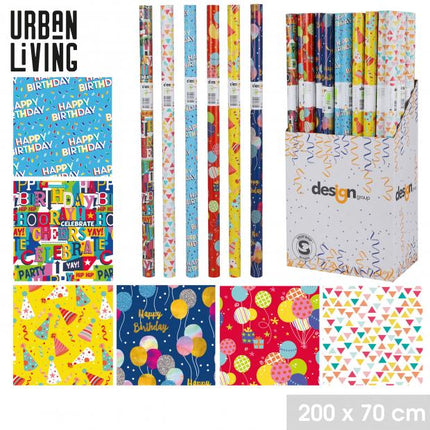 Party cadeaupapier 200 x 70 cm