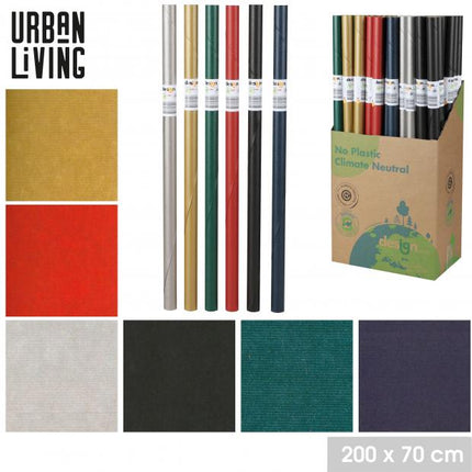 Kraft cadeaupapier effen - 6 kleuren