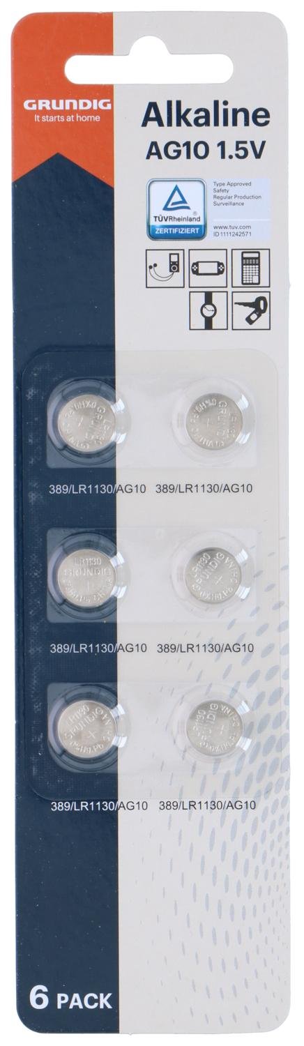 GRUNDIG Knopcelbatterij AG10 LR1130 1.5V
