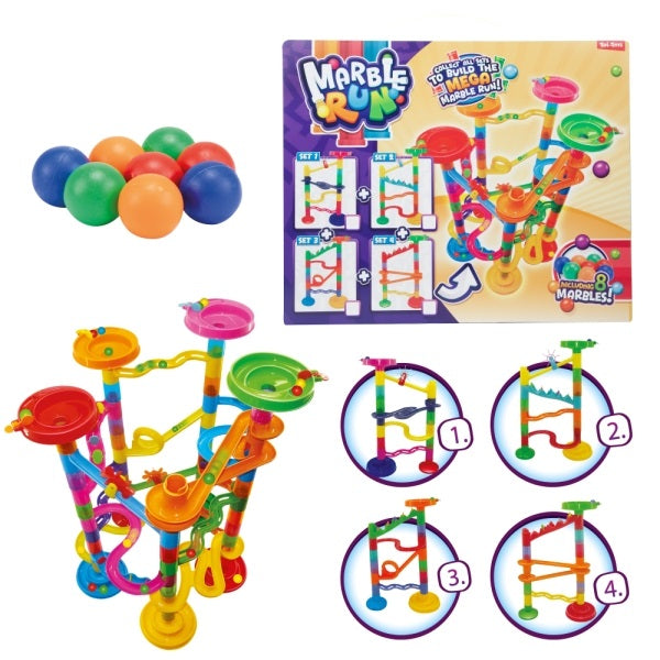 Knikkerbaan Bouwset – 20 delig – 4 assorti