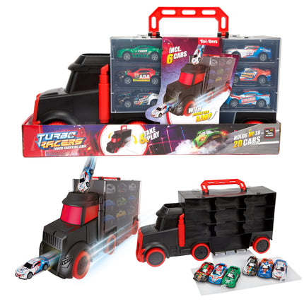 Turbo Racers Truck met 6 raceauto’s – pull back