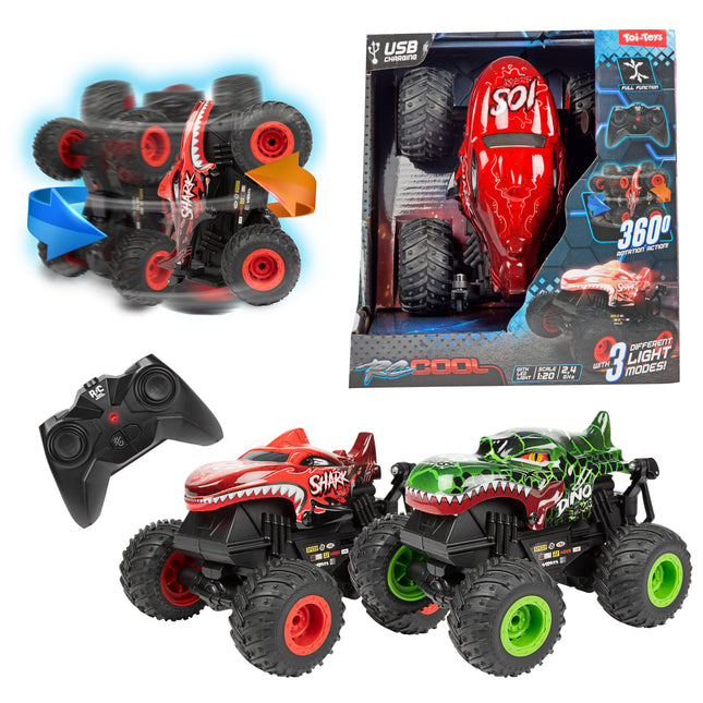 RC-COOL Monster Truck “Beast 360” met licht 1:20 – 2 assorti