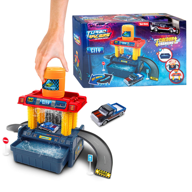 Turbo Racers Autowasstraat Set – 24 delig incl. auto