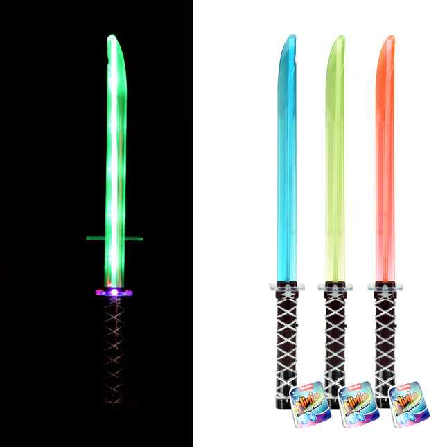 FUN Ninja Lichtzwaard met licht en geluid – 3 assorti