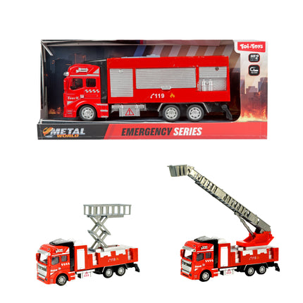 Metalen Brandweertruck – 3 assorti
