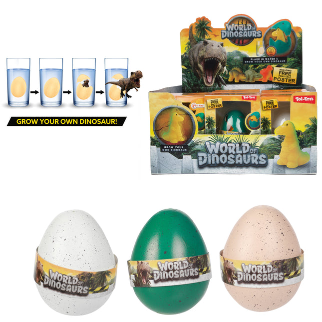 World of Dinosaurs Uitbroedei met dinosaurus – 6 cm