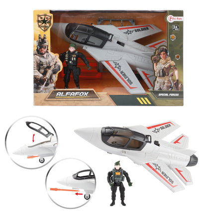 ALFAFOX Militair Gevechtsvliegtuig met accessoires