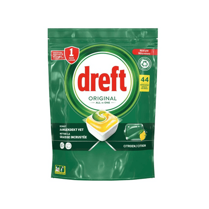 Dreft Vaatwascapsules Original Lemon – 44 wasbeurten