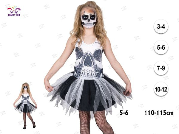 Meisje rok schedel 1set (5-6 anni)