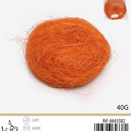 Decoratief stro oranje 40 g