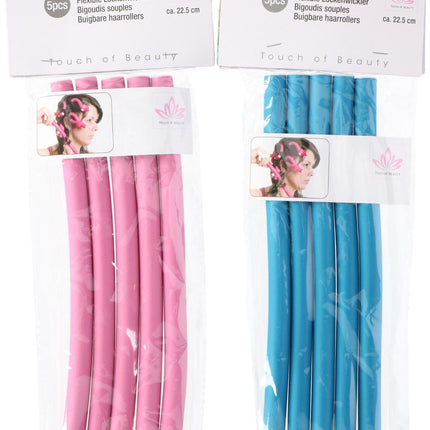 Flexibele Haarwafels Roze/Blauw