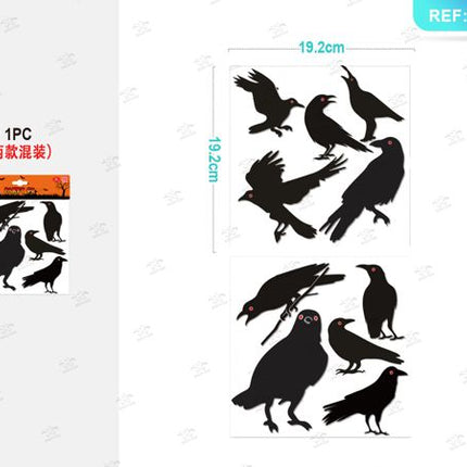 Halloween zwarte kat jelly stickers, 1 pak