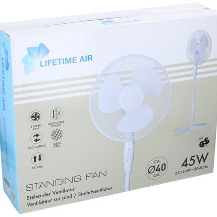 Statiefventilator 40 cm 45W – 3 standen