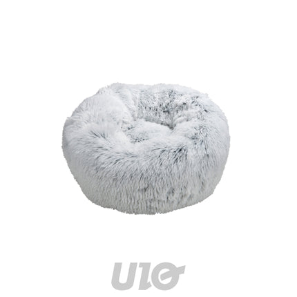 Rond donut dierenkussen Ø 55 cm – gebroken wit