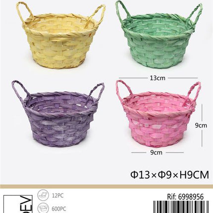 Paasmandje 13x9 cm – assorti 4 kleuren