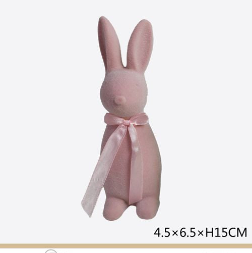 Roze konijn 4,5x6,5x15 cm