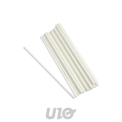 Herbruikbare witte rietjes 20 cm, 25 stuks
