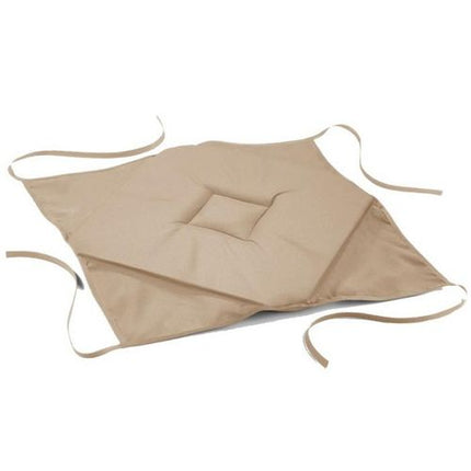 Stoelkussen met 4 linten 40 × 40 × 3 cm – Effen polyester – Essentiel – Linnen