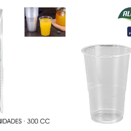 Set van 50 transparante glazen 300 cc – Algon