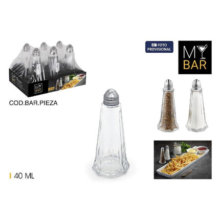 set van 6 zoutvaatjes of kruidenvaatjes quttinreep