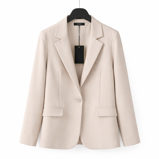 Dames Blazer – Uni – Beige