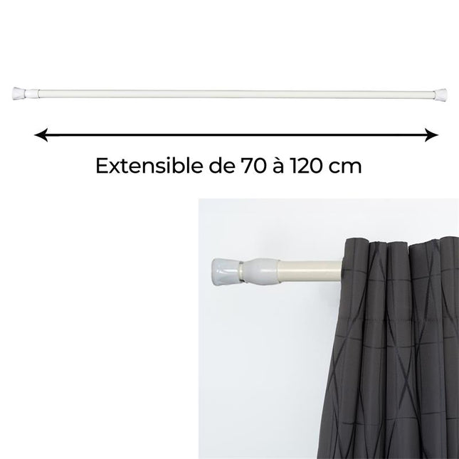 Uitschuifbare gordijnroede 70–120 cm