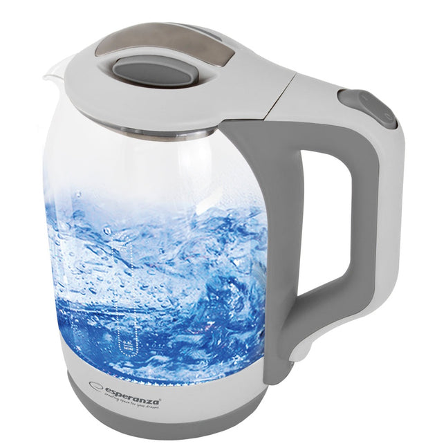 Yukon Elektrische Glazen Waterkoker 1,7 L – Wit