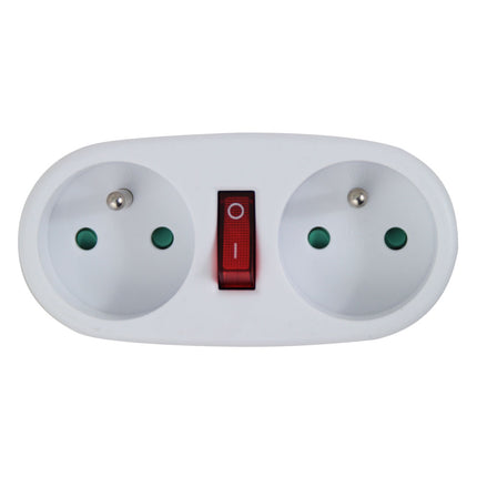Elektrische splitter – 2-stopcontacten – wit