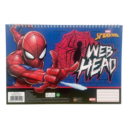 Spiderman Web Head A/4 spiral sketchbook, 30 sheets