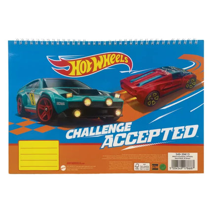 Hot Wheels Runner A4 Spiral Sketchbook, 30 Sheets
