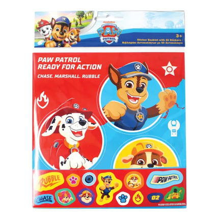 Paw Patrol Ready for Action sticker album with 50 stickers