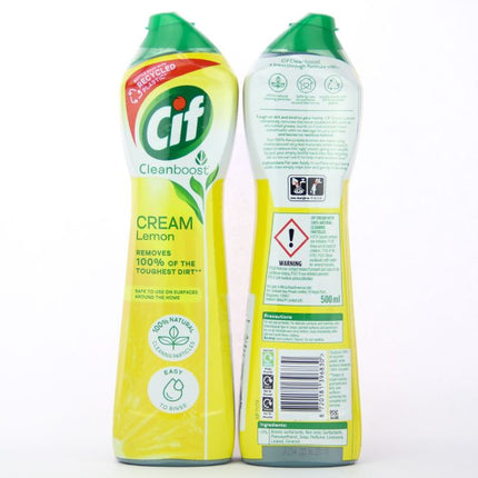 Cif Clean Boost Schuurmiddel Cream Lemon – 500 ml
