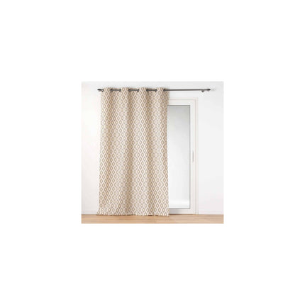 Gordijn met ringen 140 × 240 cm – Metallic bedrukt polykatoen – Oricia