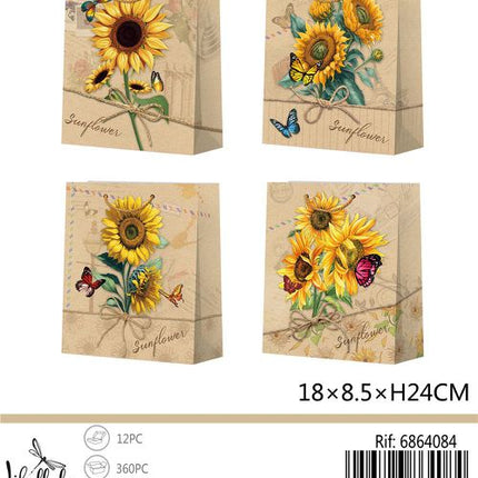 Geschenktas 18x24x8,5 cm – assorti 4 kleuren