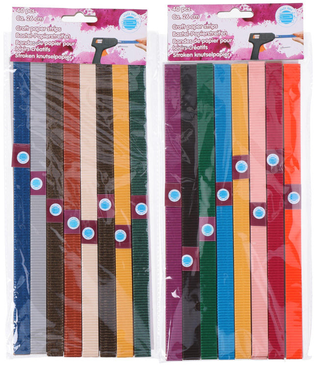 Knutselpapier stroken – 40 stuks (PA)