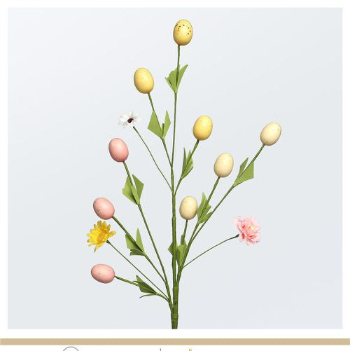 Kunst paassteker met eieren 80 cm