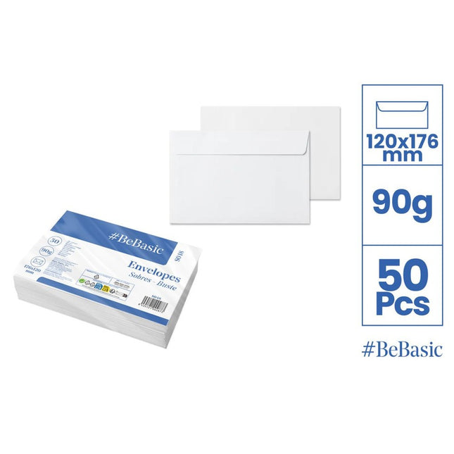 BEBASIC Enveloppen 176x120 mm Set van 50