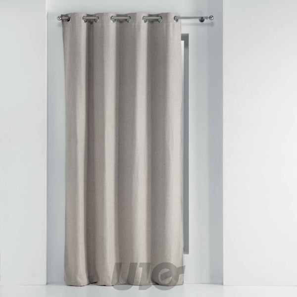 Gemêleerd verduisterend gordijn met ringen 135 x 240 cm