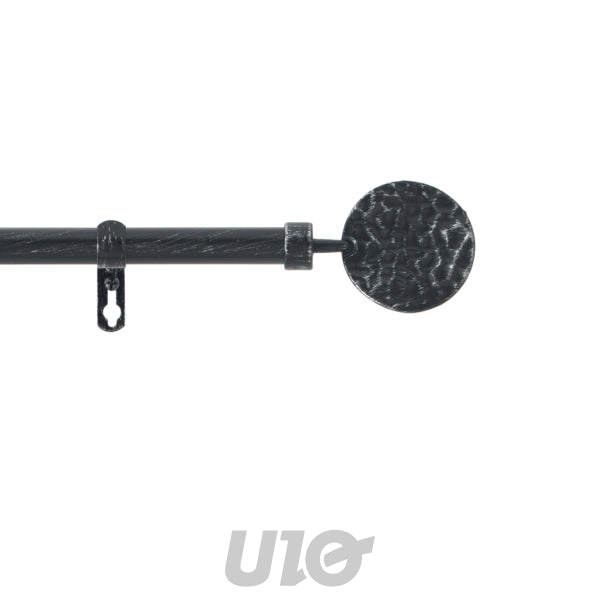 Uitschuifbare gordijnroede Ø 19 mm, 210–380 cm – Bullette zwart