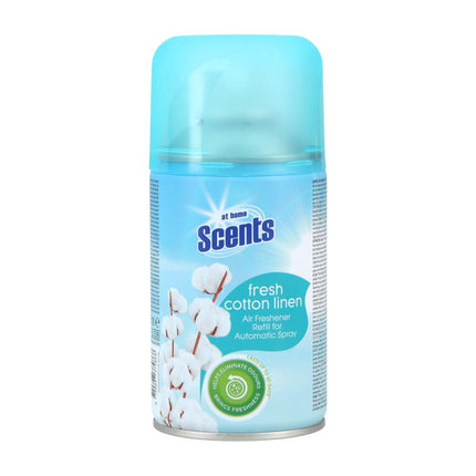 At Home Scents Automatische Luchtverfrisser Navulling Fresh Cotton Linen 250 ml