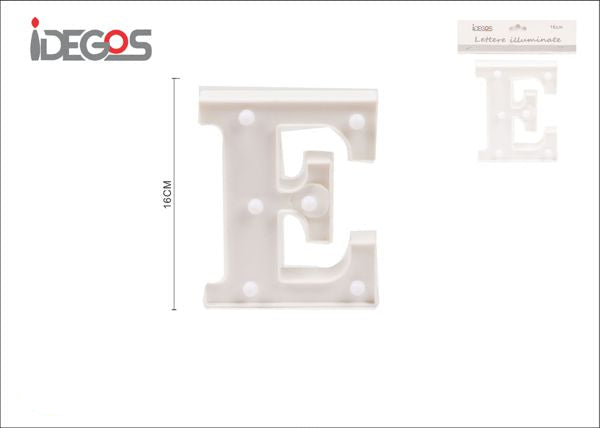 LED letter E 16 cm