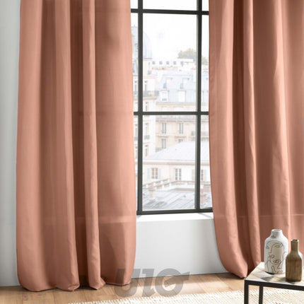 Gordijn met ringen 140 x 260 cm microvezel blush